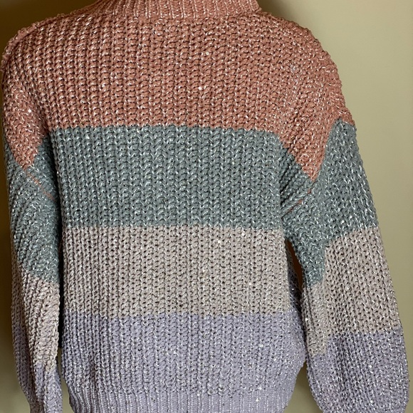 STORIA l/s sequin sweater multi print. Size: S - Picture 9 of 13